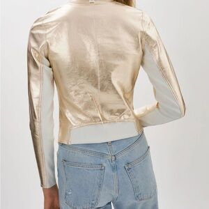 Who We Are by Blumarine Gold Bomber Jacket – EU 40 – Luxury Designer Piece